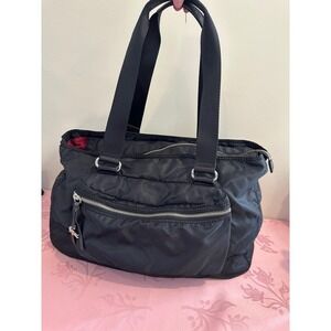 Lacoste black nylon duffle bag